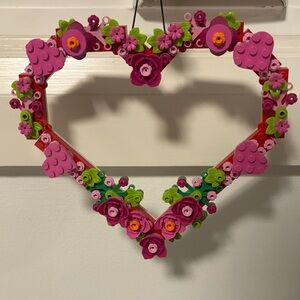 Colorful Heart-Shaped Lego wall decor